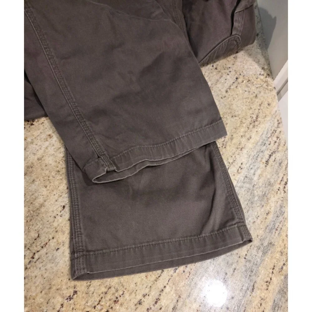 Carhartt Pants Utility Men 44x32 Brown Cotton Canvas Carpenter Work B324 DFE